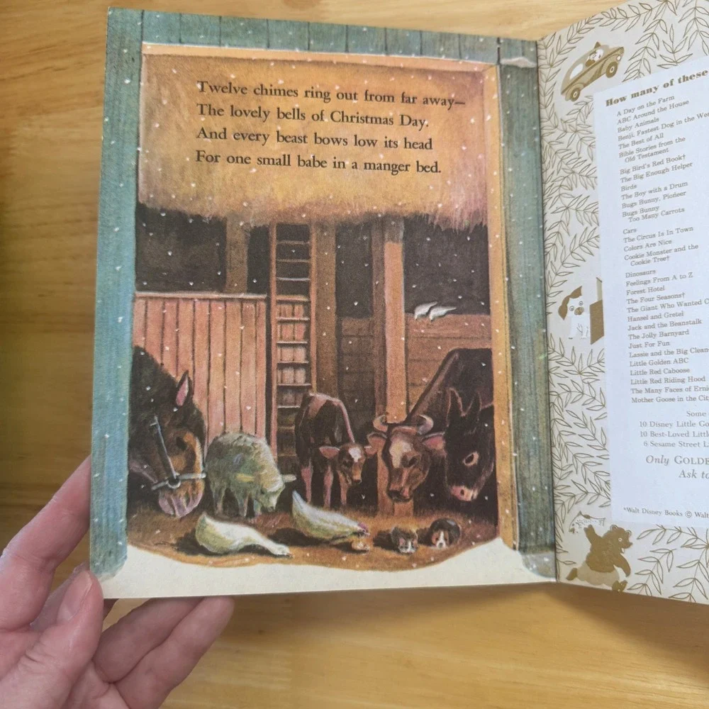 The Animals Christmas Eve‎ Little Golden Book Childrens Christmas Story Book